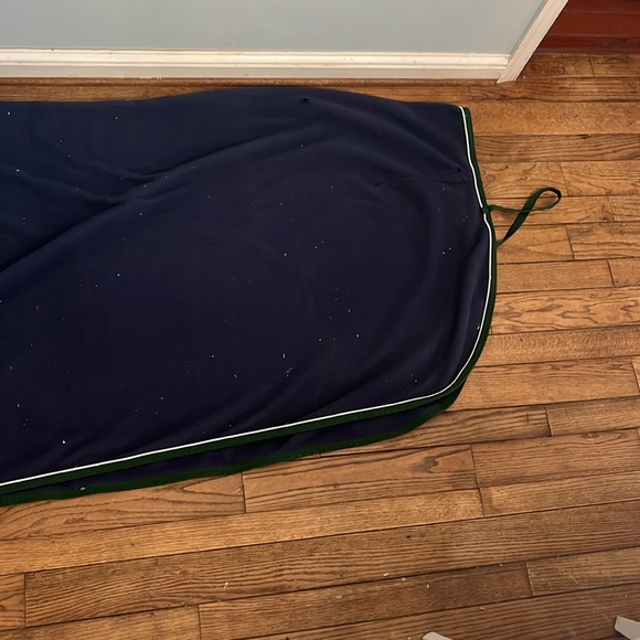 Rider’s horse clothing International- Horse cooler navy blue with green - Picture 3 of 10